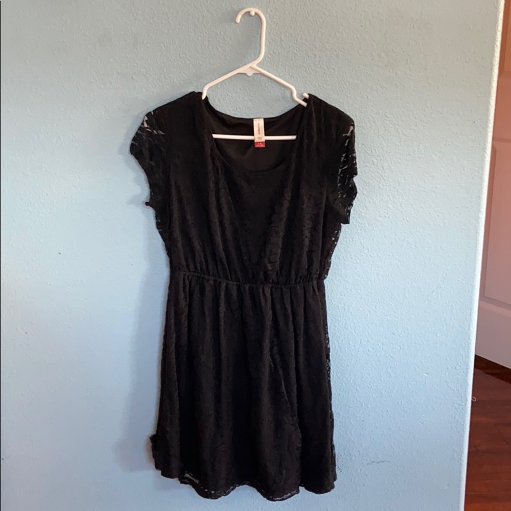 black lace dress